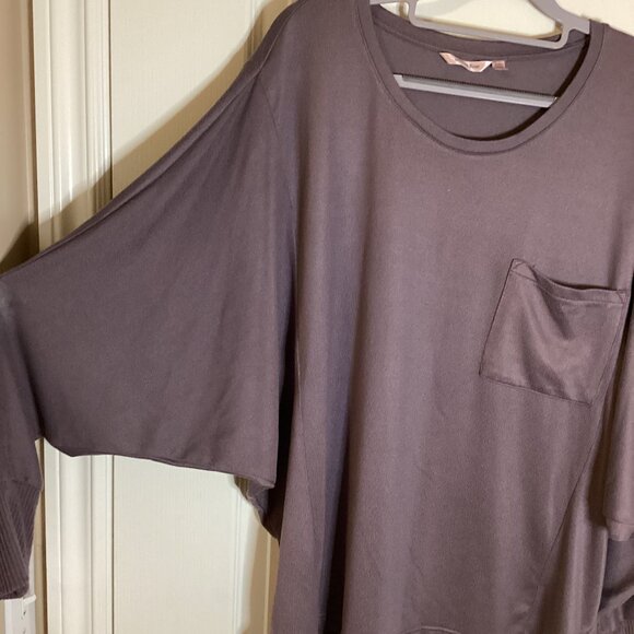 La Vie en Rose Women's Purple Batwing Top Long Sleeve T-Shirt Size L Stretchy - Picture 4 of 7